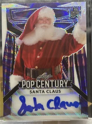 2023 Leaf Pop Century SANTA CLAUS Auto Purple Wave Parallel #d /12 🔥🔥 - Image 1 of 2