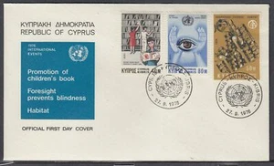 Cyprus Scott 468-70 FDC - 1976 Anniversaries - Picture 1 of 1