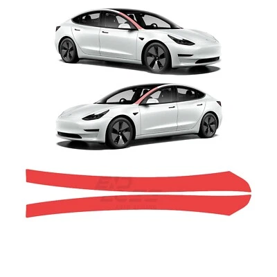 Para Modelo 3 2017-2023 A PILLAR PreCortado Pintura Protección Película Transparente Sujetador Kit PPF Foto 1 de 3