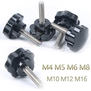 Feststellschrauben rändelschrauben Edelstahl M4 5 6 10 12 31-M8*16 ABS Sternkopf - Picture 1 of 3