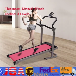 Folding Treadmill With Incline For Home Walking Machine Running Exercise 265LBS - Picture 1 of 24