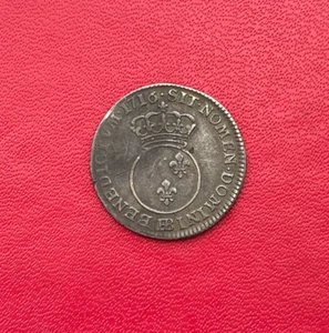 Schöne Münze Louis XV, 1/10 Ecu Vertugadin 1716 BB (Straßburg). TB+/TTB - Bild 1 von 2