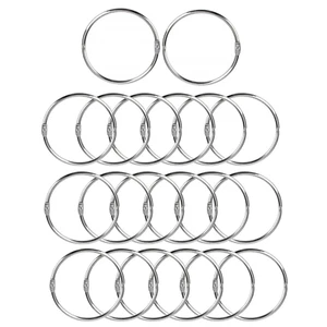 Loose Leaf Binder Rings Office Book Ring Clips 2 Inch (20 Pack) for Index Cards - Picture 1 of 12