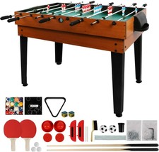 4in1 Arcade Table Air Hockey Foosball Ping Pong Billiards Fun Game Room 4ft