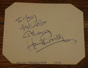 JOHNNY HAWKSWORTH SIGNED 1953 AUTOGRAPH PAGE ROOBARB MAN ABOUT THE HOUSE MILDRED - Picture 1 of 2