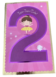 American Greetings Greeting Card 2nd Birthday W Envelope-Brand New-SHIPS N 24 HR - Picture 1 of 3