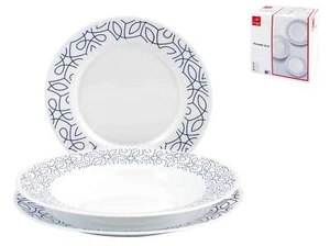 BORMIOLI ROCCO Servizio 18 piatti toledo in vetro opale decoro blu - Foto 1 di 6