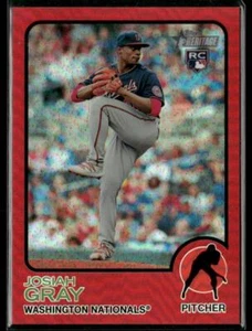2022 Topps Heritage #125 Joasiah Gray Chrome Red Refractor /573 - Picture 1 of 2