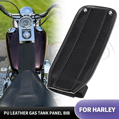 Black Gas Tank Panel Bib For Harley Electra Wide Glide FLH FXWG Fat Boy FLSTF Foto 1 de 4
