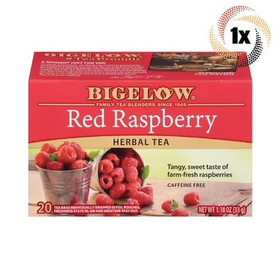 1x Caja Bigelow Té de Hierbas Frambuesa Roja | 20 Bolsas por Caja | 1.18oz Foto 1 de 3