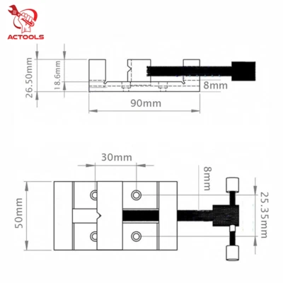 NEW Steel Grinding Vice 50 mm  2" Inches  For Mini Vertical Milling Slide - Image 1 of 4