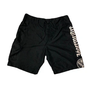 Jagermeister Swim Trunks Mens Large Black Board Shorts Drawstring Waist EUC - Picture 1 of 10