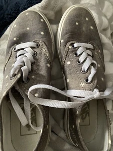 Vans Off The Wall Tan/White Polka Dot Low Top Lace Up Shoes. Women's Size 6 - Picture 1 of 4