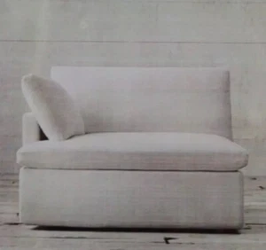 Restoration Hardware Cloud Track Arm Left Arm Chair SLIPCOVER Luxe Linen White - Picture 1 of 4