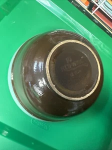 Antique Vintage Red Wing Pattern 10” Stoneware Mixing Bowl Blue Brown - Picture 1 of 5