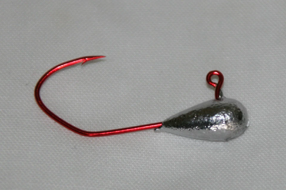 13 pk 1/4 oz Tube Jigs Walleye Bass Fishing Red Sickle Hooks - Image 1 of 1