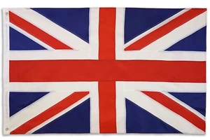 Vereinigtes Königreich gestickte Flagge 3 x 5 Fuß - Länderflagge von UK für Outdoor-Ausstellung - Bild 1 von 5