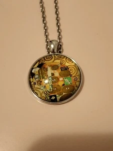 Collana Gustav Klimt - Vetro Cabochon Donna - Idea regalo San Valentino! - Foto 1 di 1