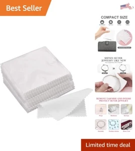 Premium Jewelry Cleaning Cloth for Sterling Silver Gold Platinum - 8x8cm - Picture 1 of 8
