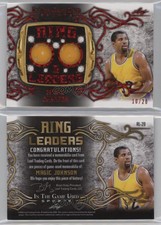 2022 Leaf ITG Used Sports Ring Leaders Red Pattern /20 Magic Johnson #RL-20 HOF