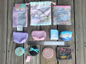 Lot of 11 Japanese Zipper Pouch, Bag, Charm ~ Sanrio and more - Picture 1 of 16
