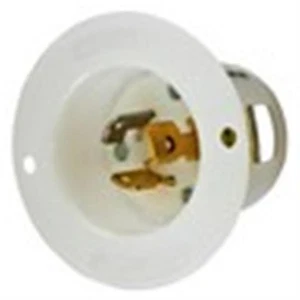 Hubbell HBL4716C Twist-Lock Insulgrip Flanged Inlet 15A 125V 2-Pole 3-Wire Nema - Picture 1 of 3