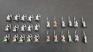 Warhammer Fantasy Old Plastic Monopose High Elf Archers x 15 and Spearman x 12 - Picture 1 of 6