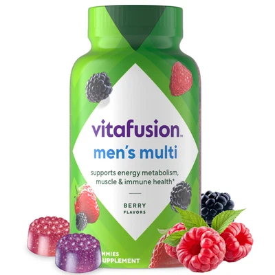 Vitafusion Men's Multivitamin Gummies Berry Flavor 150 Gummies Supplement - Image 1 of 4