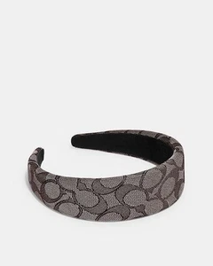 Coach Women's Signature C Headband One Size Oak Multi Cotton Blend C6359 NWT - Picture 1 of 2