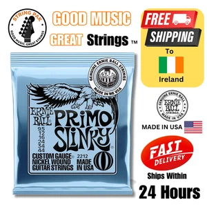 Ernie Ball Primo Slinky Electric Guitar Strings 9.5-44 +2 FREE Strap Locks - Picture 1 of 5