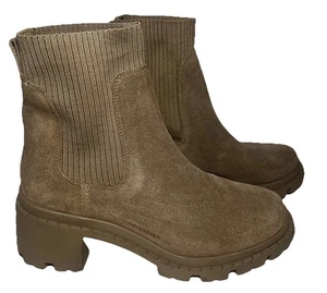 Stivali Steve Madden da donna taglia 9,5 marroni in pelle scamosciata suola a strappo Chelsea - Foto 1 di 9