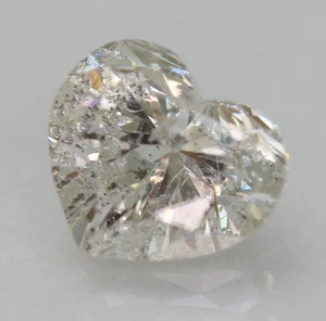 Certified 0.68 Carat F SI2 Heart Shape Natural Enhanced Loose Diamond 5.93x5.16m - Picture 1 of 4