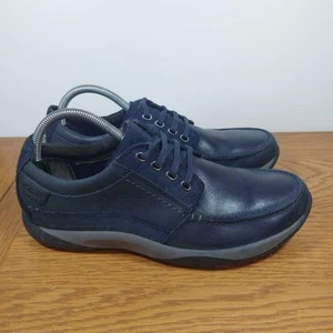 Clarks Colección Zapatillas Zapatos Tela Cuero Azul Talla UK 7 Usadas - Imagen 1 de 12