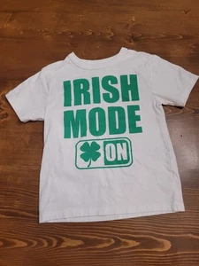 The Children's Place Boys Lucky St Patricks Day Tee Irish Mode Green XS Size 4 - Picture 1 of 4