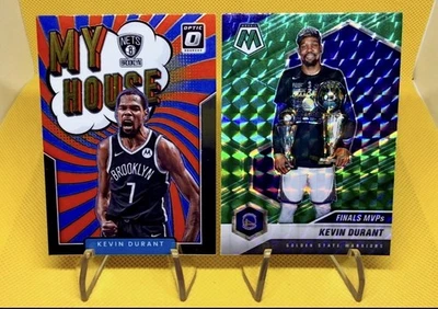 Kevin Durant My House + Green Mosaic MVP 2021-22 Panini Donruss Optic #5 Foto 1 de 2