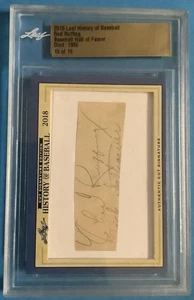 2018 Leaf History Of Baseball Red Ruffing Authentic Cut Signature. Hall Of Fame - Picture 1 of 2