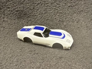 AFX Tras Corvette A/P A Production White & Blue Ho Slot Car Body Only NEW Mint - Picture 1 of 7