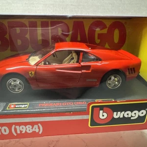 Burago Red 0572 Ferrari GTO 1984 1:24 Die Cast NIB - Picture 1 of 8
