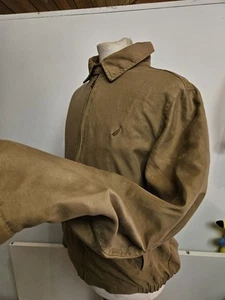 Nautica Harrington Jacket Mens Soft Lined Terrace Light Tan Zip Up Coat UK Sm - Picture 1 of 10