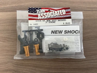 Team Associated ASC6422 RC10 Shock Kit NEW Gold Anodized “.71” Stroke F1 - Image 1 of 2