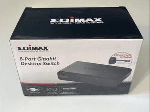 EDIMAX 8 Port Gigabit Desktop Switch ES-5800G V3 (EU Power) - NEW IN SEALED BOX - Picture 1 of 3