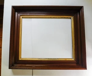 Antique Deep Eastlake Gold Gilt Victorian Wood Picture Frame Holds 16 ¾ x 13 ¾ - Picture 1 of 9