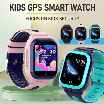 4G Video Call Kids Smart Watch SIM SOS Call Voice Chat GPS Tracker Phone Watc - Image 1 of 4