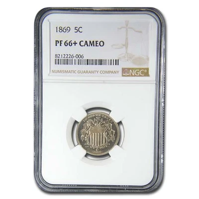 1869 Shield Nickel PF-66+ Cameo NGC - Image 1 of 3