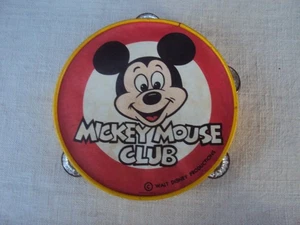 Vintage 1950s 1960s Walt Disney Mickey Mouse Club Mouseketeers Tambourine 7" - Picture 1 of 5