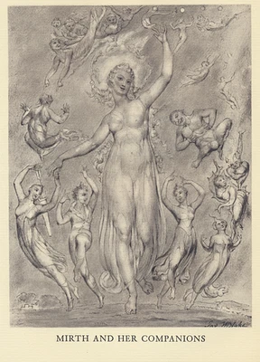 John Milton L'Allegro and Il Penseroso William Blake Illustrations 1954 - Image 1 of 4