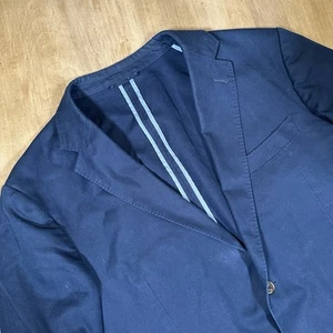 Rodd & Gunn Blazer Men XL Blue Linen Blend Unstructured Spots Fit Casual Jacket - Picture 1 of 12