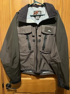 Simms Fishing Gore-Tex Wading Rain Jacket Men’s Size Large New - Image 1 of 4