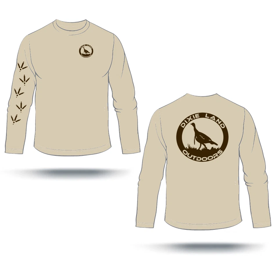 Turkey hunting t shirt Dixie Land Outdoors Brand long sleeve men's turkey hunter