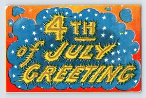 Postal 4 de julio de 1909 publicada Unión New Hampshire NH parte posterior dividida - Imagen 1 de 2